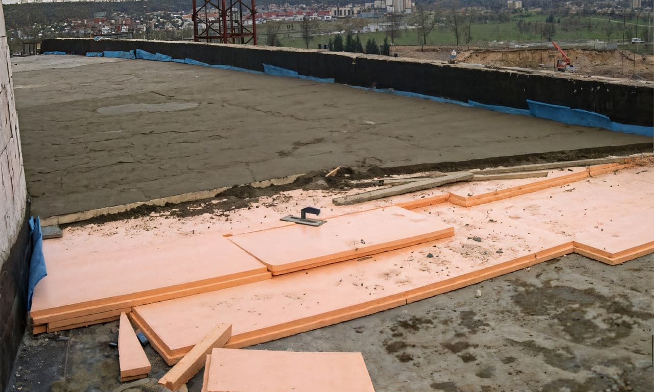 Заливка пеноплэкса бетоном