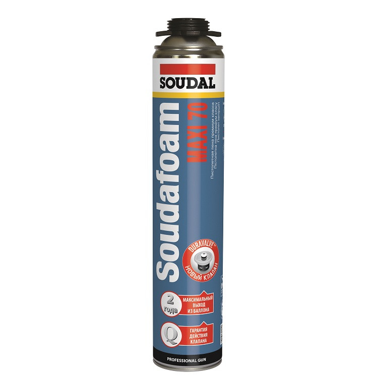 Пена монтажная Soudal Soudafoam Maxi 70 пистолетная 870 мл