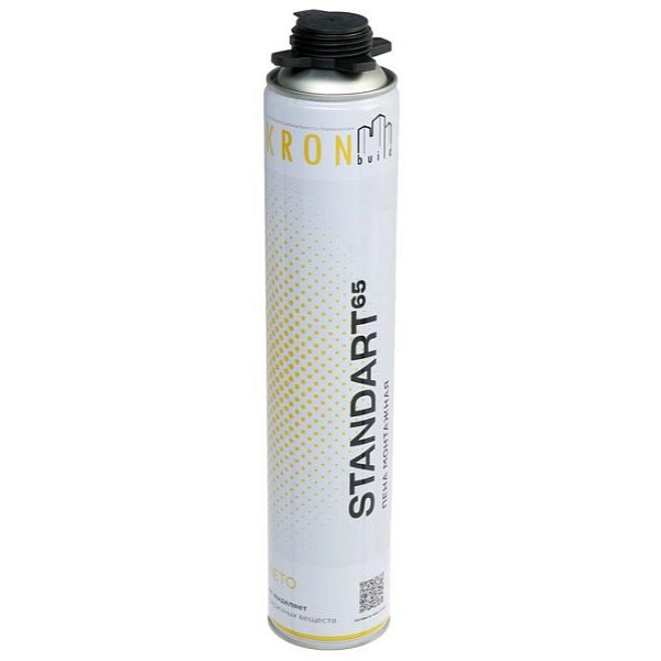 Пена монтажная профессиональная Kronbuild Standart 65 Зима 850 мл Пена монтажная профессиональная Kronbuild Standart 65 Зима 850 мл